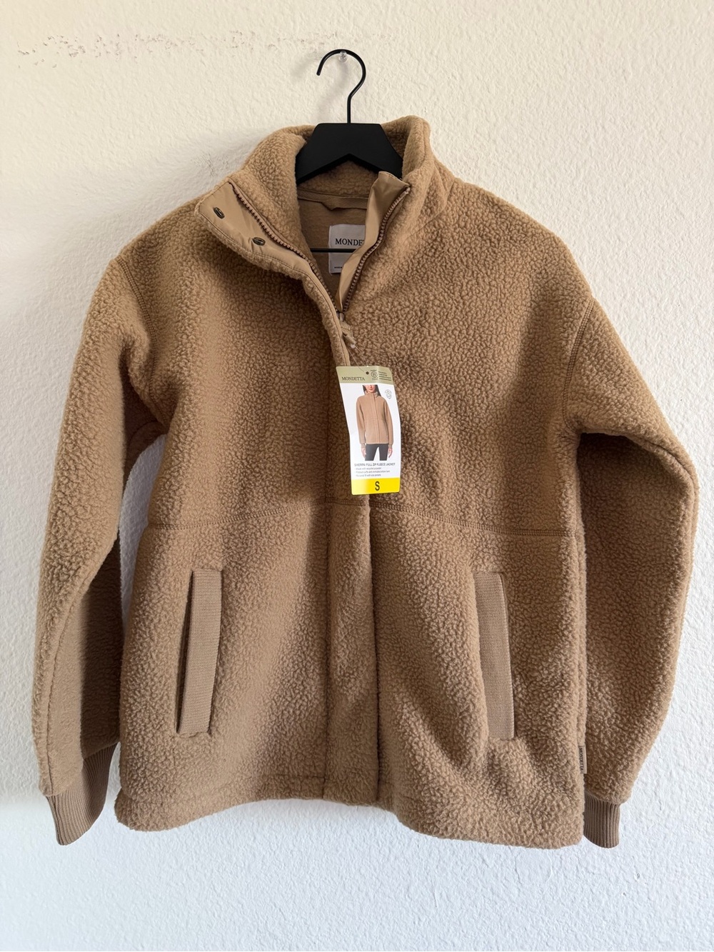 mondetta sherpa full zip fleece jacket